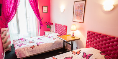 image d'une chambre twin de l'hôtel Henri 4 à Sully sur Loire